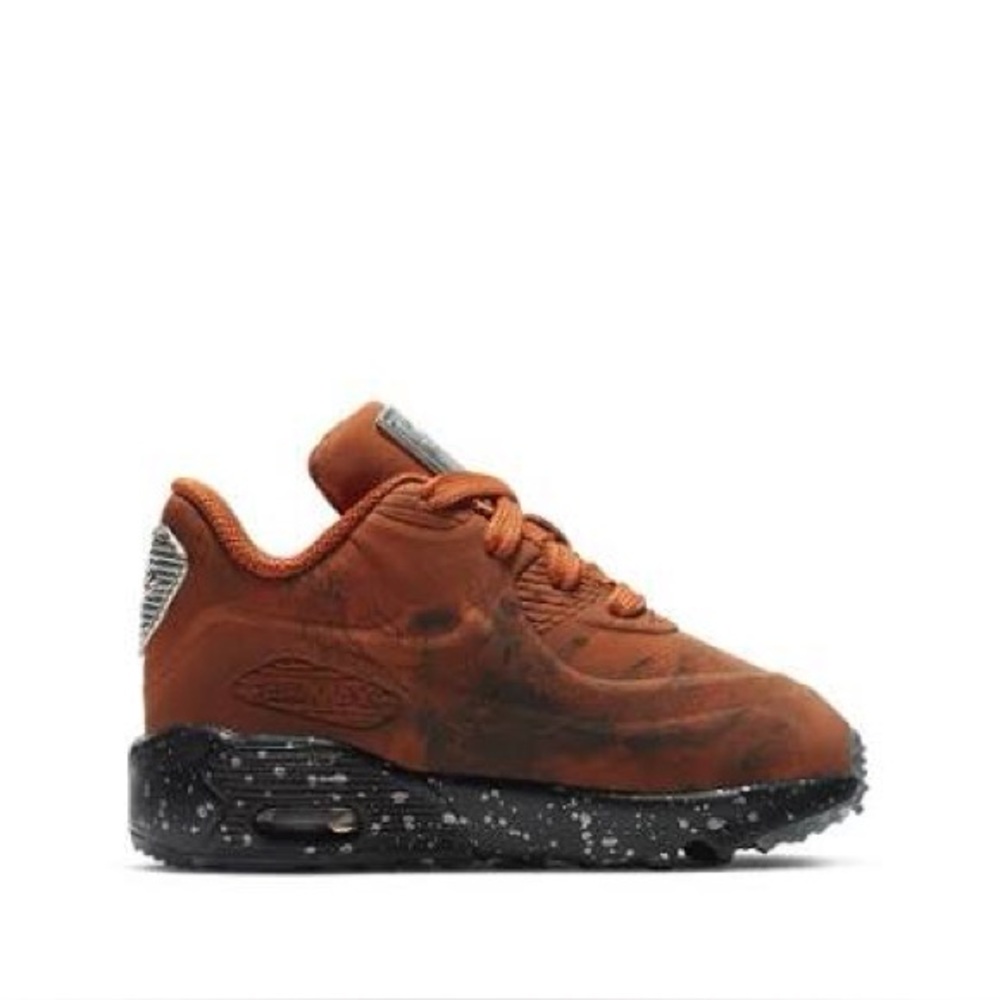 Toddler 7c Nike Air Max 90 BT QS Mars Landing Sneaker - orange black - like new